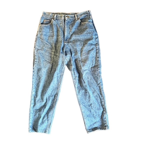 VINTAGE Lee Denim 1980s Mom Jeans High Waist Tapered Leg Size 16 - Picture 1 of 10
